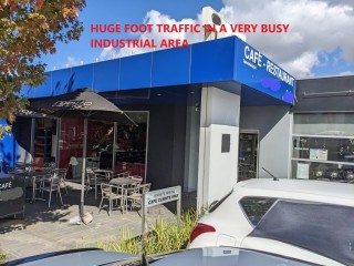 Industrial Cafe ( opportunity ) in a very busy location.