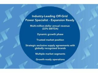 Industry-Leading Off-Grid Power Specialist – Expansion-Ready