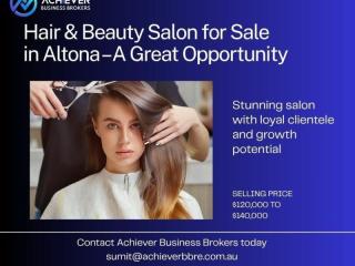 Successful & Elegant Hair & Beauty Salon – Altona Prime Location | Fully Staffed | Loyal Clients