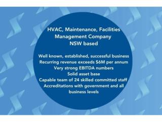 HVAC, Maintenance, Facilities Management Company  NSW based