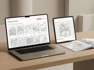 Turnkey AI Colouring Book Creation App Opportunity