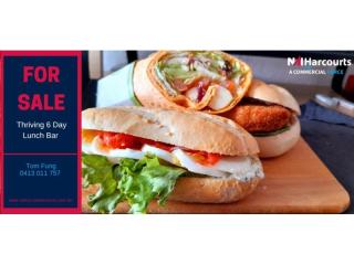 Thriving 6 Day Trading Lunch Bar For Sale